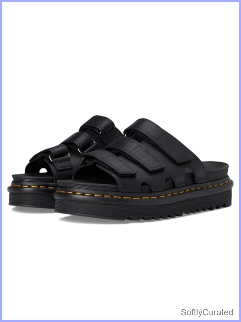 Dr. Martens Raine Suede Slides Platform Peep Toe Slip On